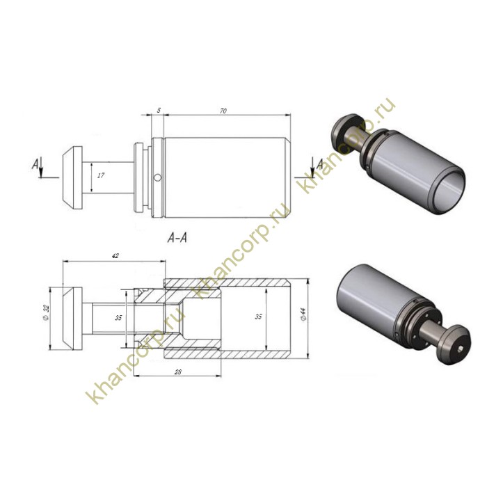 Основание спайдера FNS-011, нержавейка/матовый