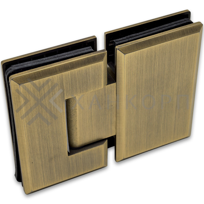 Петля Бета β FDP-22 стекло-стекло 180˚, нержавейка/бронза