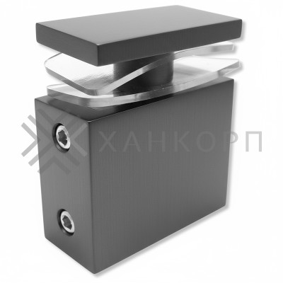 Крепление FDC-34 трубы 30х10 к стеклу, нержавейка/оружейная сталь