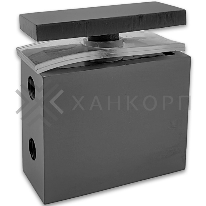 Крепление FDC-34 трубы 30х10 к стеклу, нержавейка/оружейная сталь