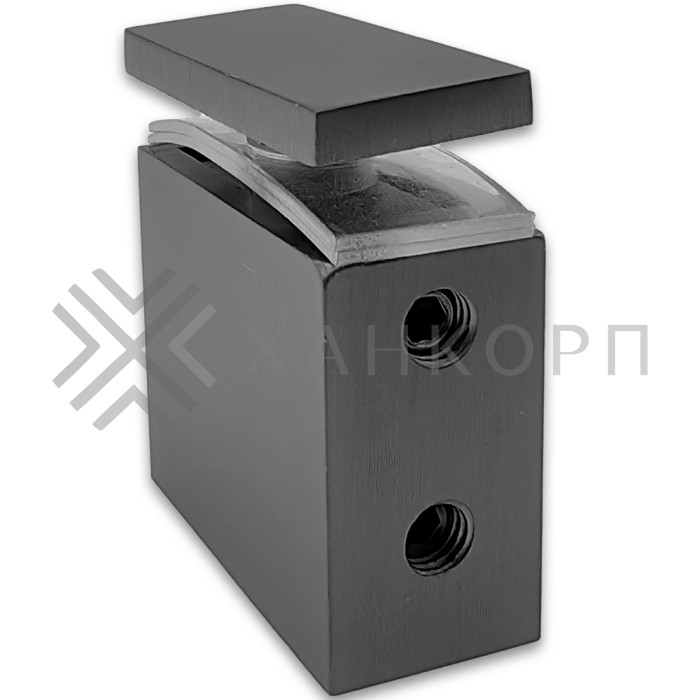 Крепление FDC-34 трубы 30х10 к стеклу, нержавейка/оружейная сталь