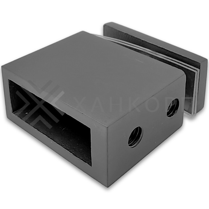 Крепление FDC-34 трубы 30х10 к стеклу, нержавейка/оружейная сталь