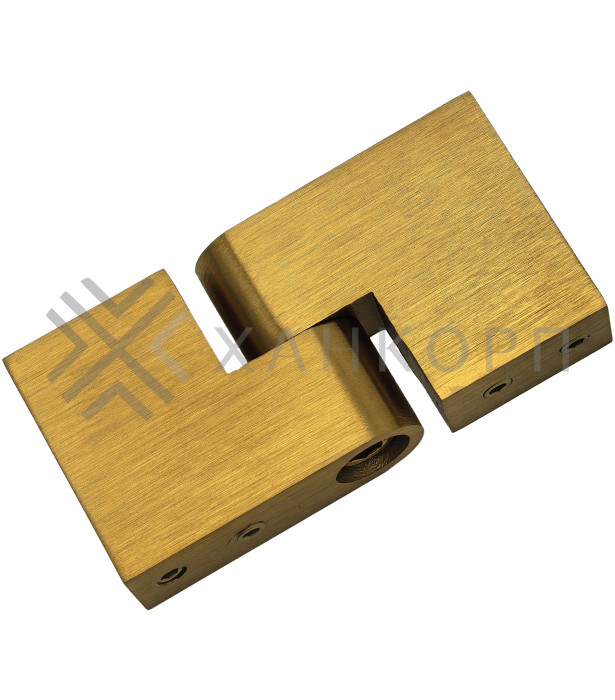 Соединитель трубы FDC-37, 30х10 вертикальный 90°-180°, нержавейка/брашированное золото