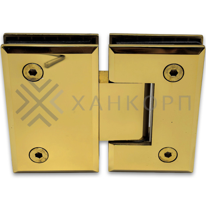 Петля Бета β FDP-22 стекло-стекло 180˚, нержавейка/золото