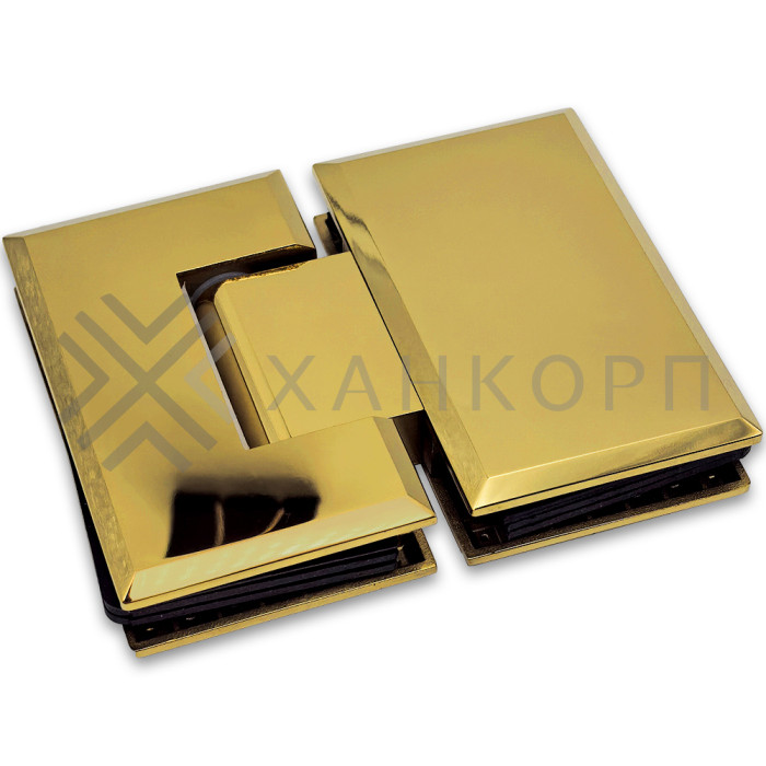 Петля Бета β FDP-22 стекло-стекло 180˚, нержавейка/золото