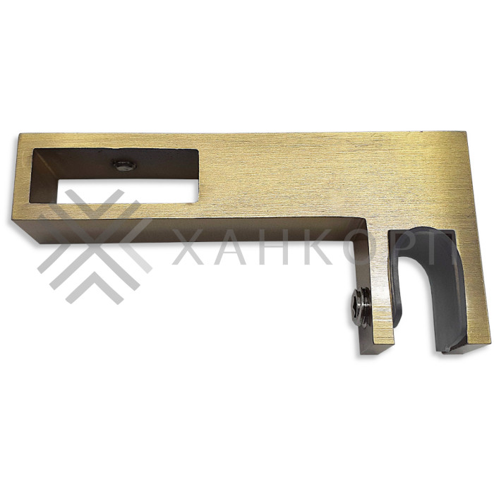 Держатель стекла FDC-35 сквозной 30х10 горизонтальный, нержавейка/бронза