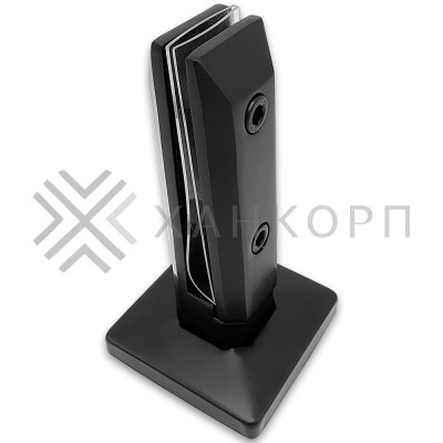 Стойка FOS-05 для стекла напольная 90х190 мм со сверлением, нержавейка/черный