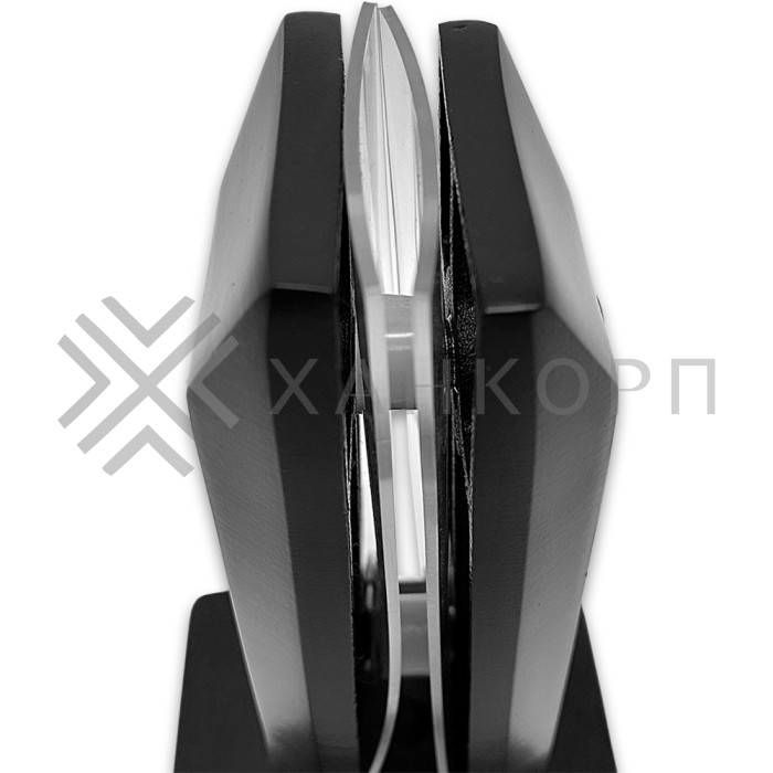 Стойка FOS-05 для стекла напольная 90х190 мм со сверлением, нержавейка/черный