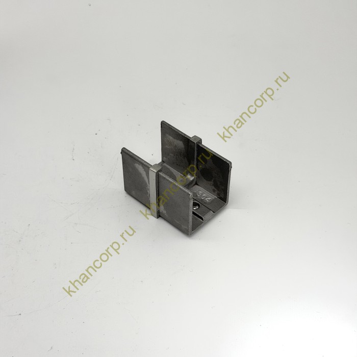 Соединительная муфта FOP-40p.06 для поручня с пазом, 40*40мм, GRIT 320, нержавейка/матовый