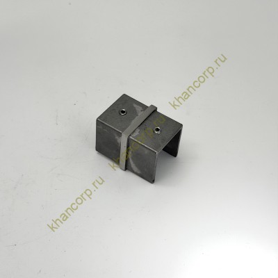 Соединительная муфта FOP-40p.06 для поручня с пазом, 40*40мм, GRIT 320, нержавейка/матовый