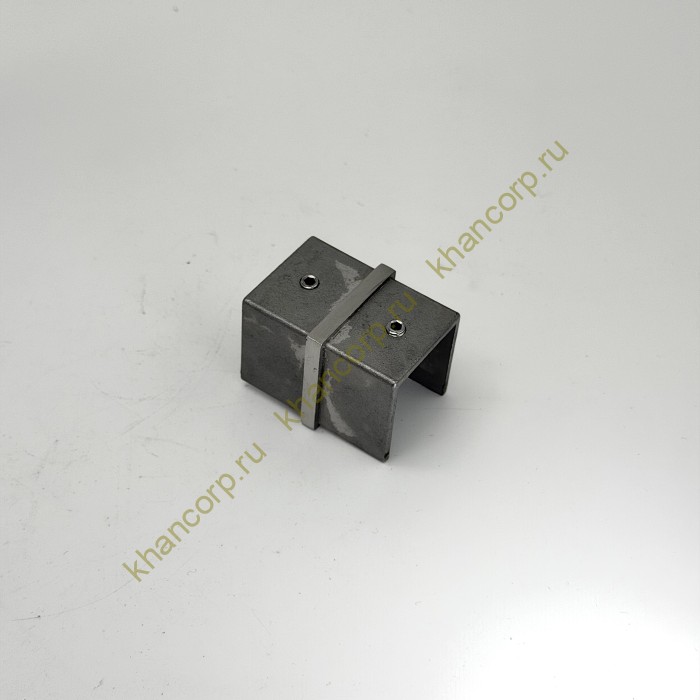 Соединительная муфта FOP-40p.06 для поручня с пазом, 40*40мм, GRIT 320, нержавейка/матовый