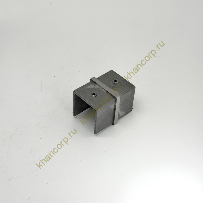 Соединительная муфта FOP-40p.06 для поручня с пазом, 40*40мм, GRIT 320, нержавейка/матовый