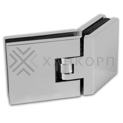 Петля Аврора FDP-185 стекло-стекло 135˚ с крышками, латунь/хром