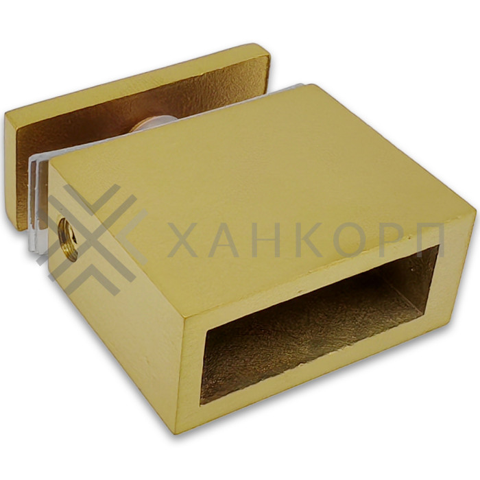 Крепление FDC-34 трубы 30х10 к стеклу, нержавейка/брашированное золото