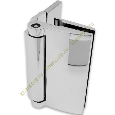 Петля Муза FDP-102 стена-стекло, открывание 90˚ наружу, латунь/хром