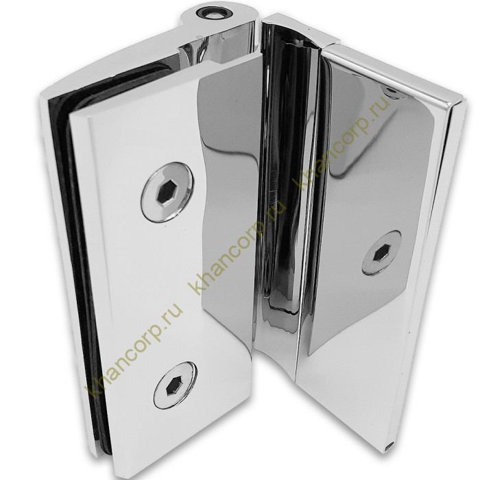 Петля Муза FDP-102 стена-стекло, открывание 90˚ наружу, латунь/хром