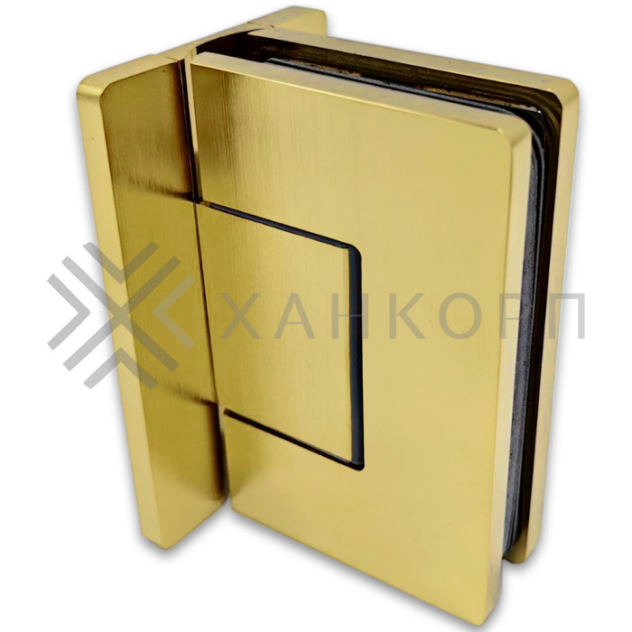 Петля Афина FDP-131 стена-стекло с центральным креплением, латунь/брашированное золото