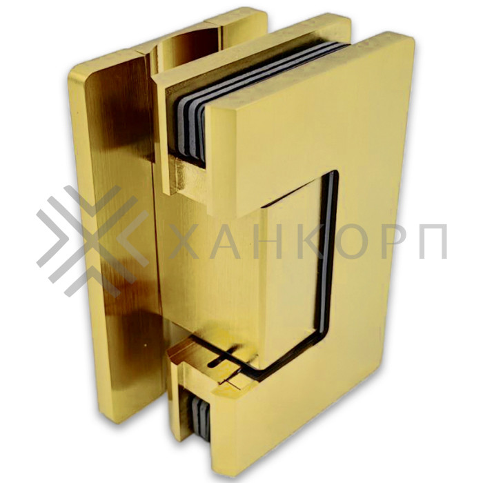 Петля Афина FDP-131 стена-стекло с центральным креплением, латунь/брашированное золото