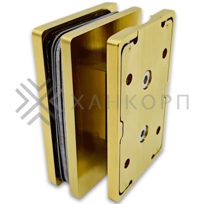 Петля Афина FDP-131 стена-стекло с центральным креплением, латунь/брашированное золото