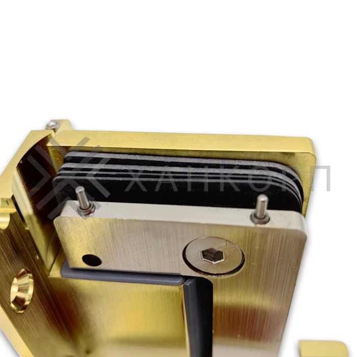 Петля Афина FDP-131 стена-стекло с центральным креплением, латунь/брашированное золото