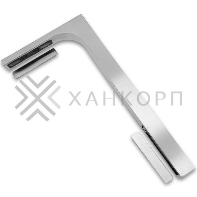 Угловой стабилизатор Диор FDK-4R стена-стекло 90˚ правый, нержавейка/матовый