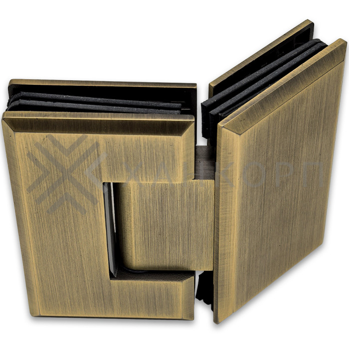 Петля Бета β FDP-24 стекло-стекло 135˚, нержавейка/бронза