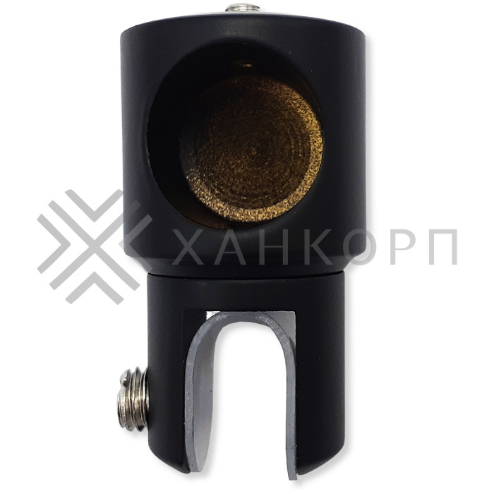 Держатель стекла FDC-12 трубы 19 торцевой 0°-360°, цинк/черный