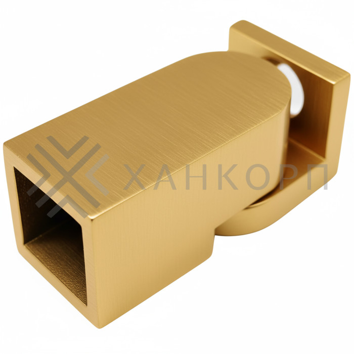 Крепление FDC-51 трубы 15х15 к стене 0°-180°, нержавейка/брашированное золото