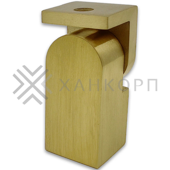 Крепление FDC-51 трубы 15х15 к стене 0°-180°, нержавейка/брашированное золото