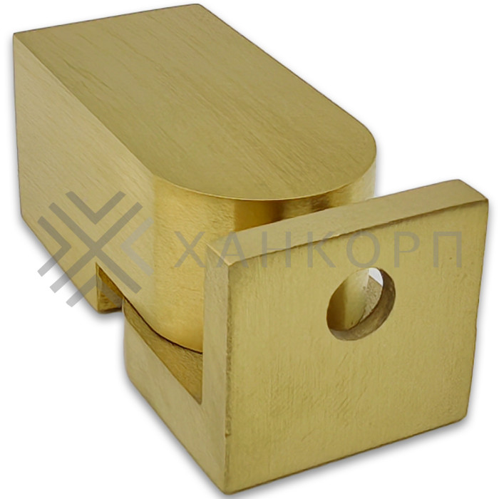 Крепление FDC-51 трубы 15х15 к стене 0°-180°, нержавейка/брашированное золото