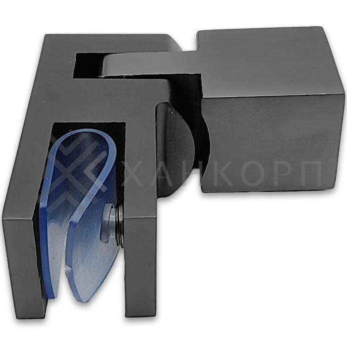 Держатель стекла FDC-52, 15х15 торцевой регулируемый, нержавейка/оружейная сталь