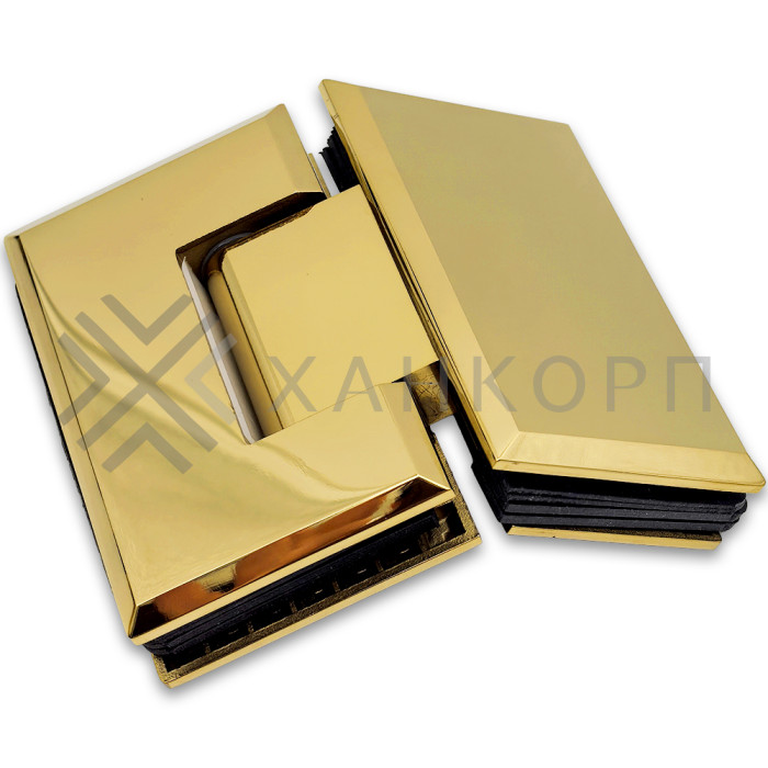 Петля Бета β FDP-24 стекло-стекло 135˚, нержавейка/золото