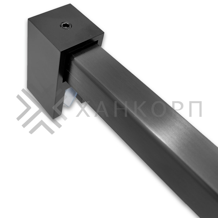 Держатель стекла FDC-58 сквозной 15х15 вертикальный, нержавейка/оружейная сталь