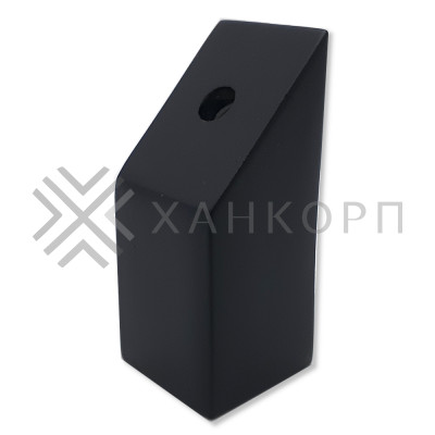 Крепление FDC-59 трубы 15х15 к стене 45°, нержавейка/черный