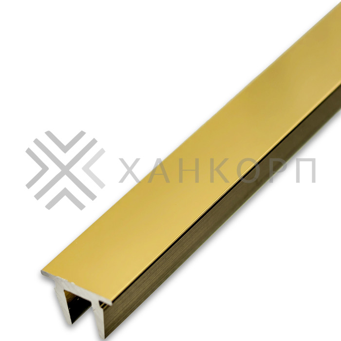 Заглушка верхняя FDPA-500.1, 19х13х2мм, 1 м, для п-образного профиля, алюминий/золото (ЯРЧЕ)