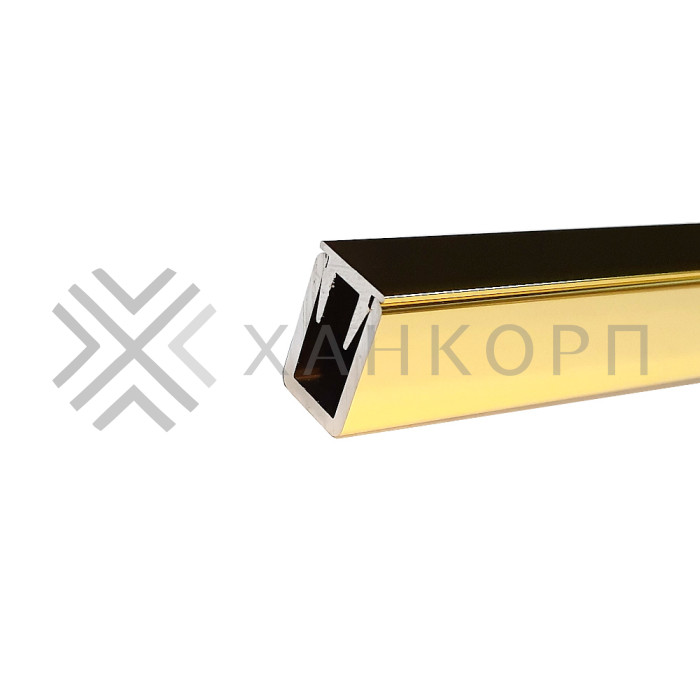 Заглушка верхняя FDPA-500.1, 19х13х2мм, 1 м, для п-образного профиля, алюминий/золото (ЯРЧЕ)