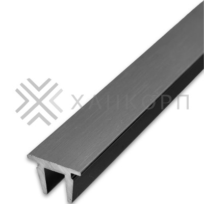 Верхняя заглушка FDPA-500.1 для п-образного профиля 19х13х2 мм,1 м, алюминий/оружейная сталь