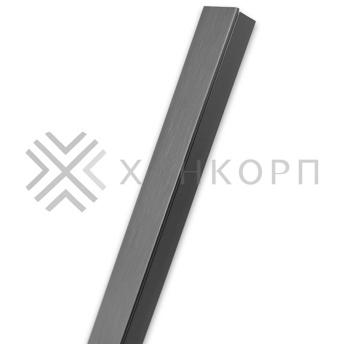 Верхняя заглушка FDPA-500.1 для п-образного профиля 19х13х2 мм,1 м, алюминий/оружейная сталь