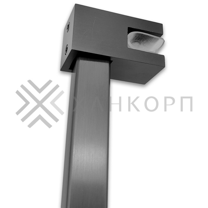 Держатель стекла FDC-53 сквозной 15х15, нержавейка/оружейная сталь