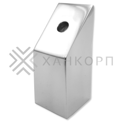 Крепление FDC-59 трубы 15х15 к стене 45°, нержавейка/полированный