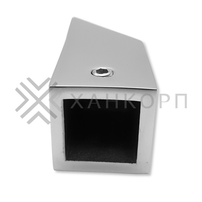 Крепление FDC-59 трубы 15х15 к стене 45°, нержавейка/полированный