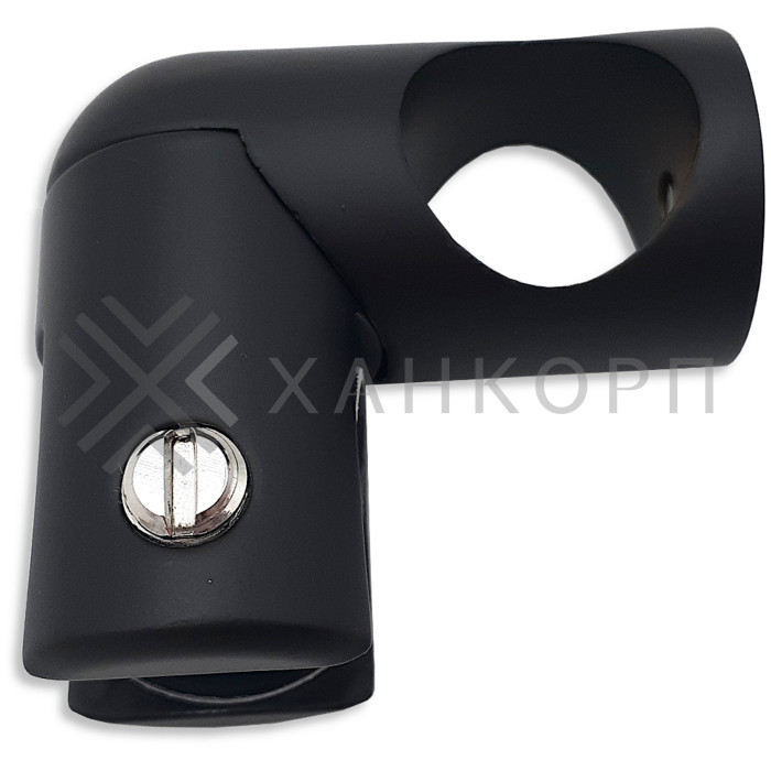 Держатель стекла FDC-23 трубы 19 сквозной 90°, латунь/черный