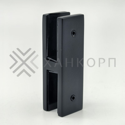 Крепление FKK-204, 98х30 мм стекло-стекло 180°, нержавейка/черный