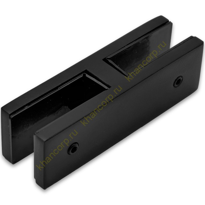 Крепление FKK-204, 98х30 мм стекло-стекло 180°, нержавейка/черный