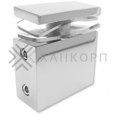 Крепление FDC-34 трубы 30х10 к стеклу, нержавейка/полированный