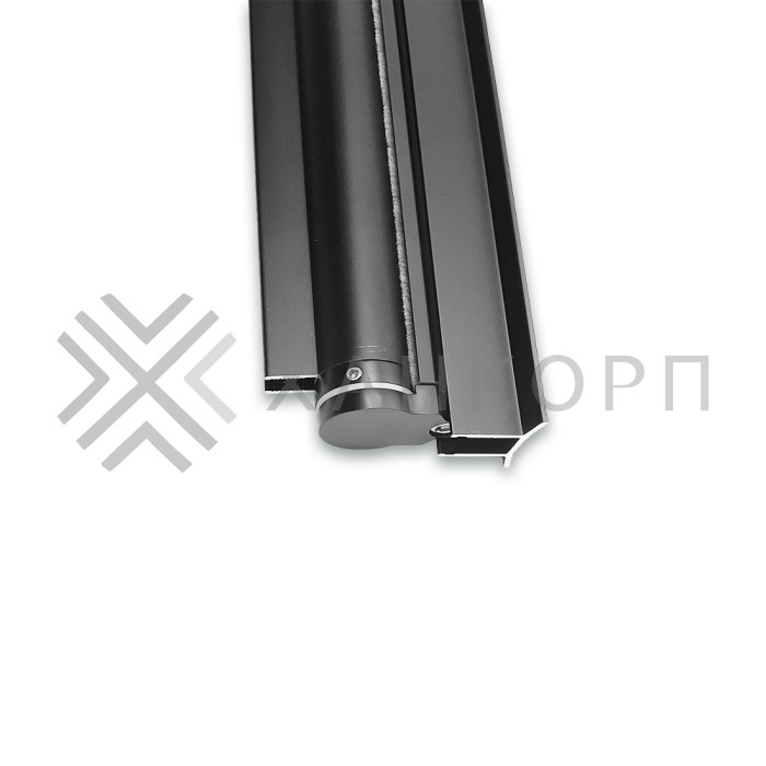 Петля Ника FDP-301 сплошная, высота 2000 мм, алюминий/черный