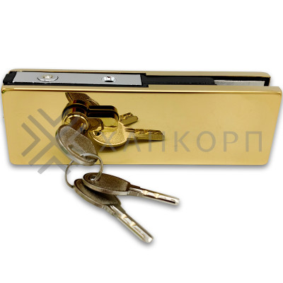 Замок FKZ-39 с круглым ригелем ключ/ключ, нержавейка/золото