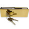 Замок FKZ-39 с круглым ригелем ключ/ключ, нержавейка/золото