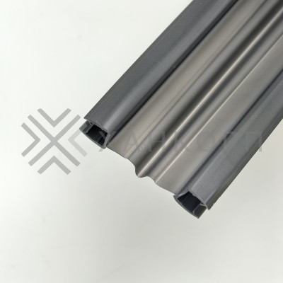 Уплотнитель ПРЕМИУМ гармошка серый 2.5 м под стекло 8 мм FDPP-410.8