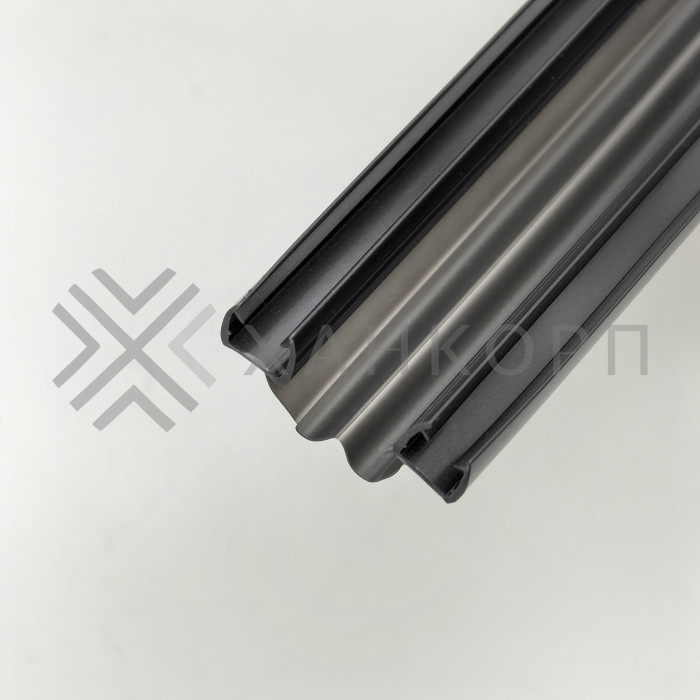 Уплотнитель ПРЕМИУМ гармошка серый 2.5 м под стекло 8 мм FDPP-410.8